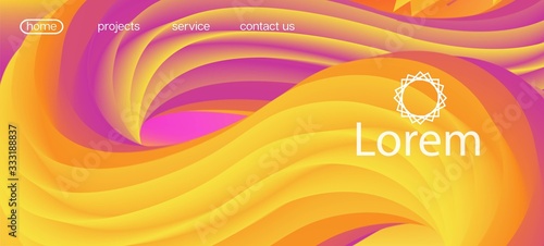 Colorful Lucid Gradient Overlay. Landing Page, Orange, Pink Background. Neon 