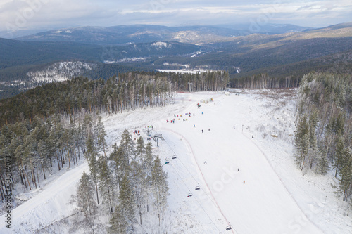Abzakovo aerial winter photo