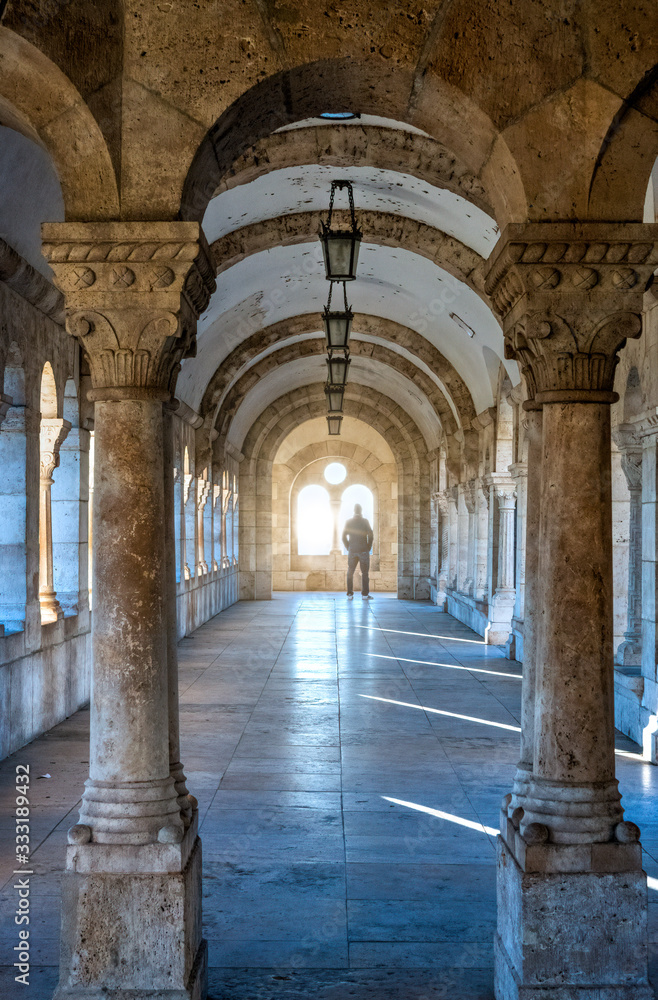 Naklejka premium Budapest, Hungary - the ancient Fisherman's Bastion