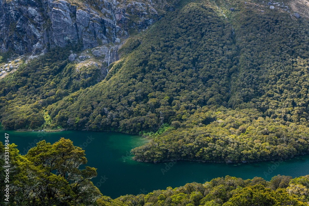 lake mackenzie in the southern alps mountains