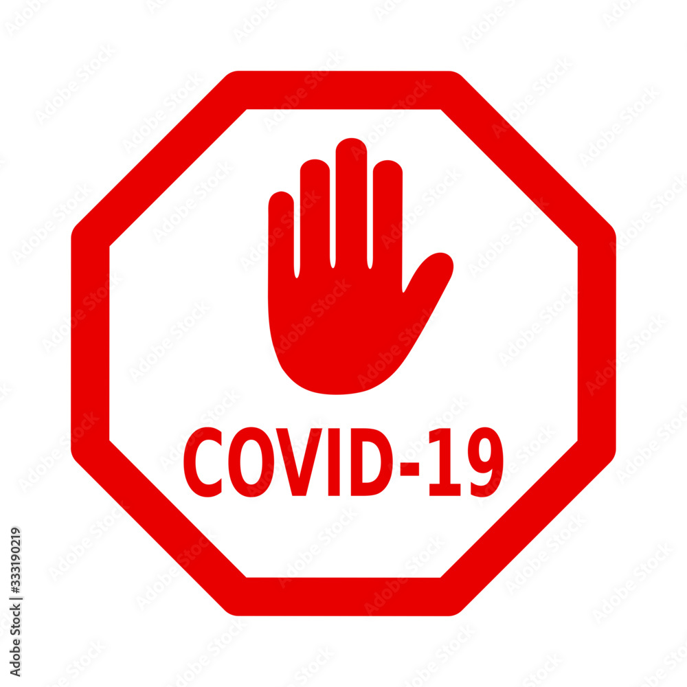 znak stop covid-19 - obrazy, fototapety, plakaty 