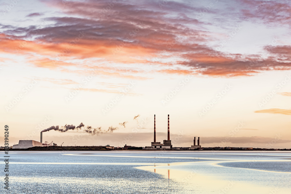 sunset on beach landscape sky
