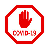 znak stop covid-19