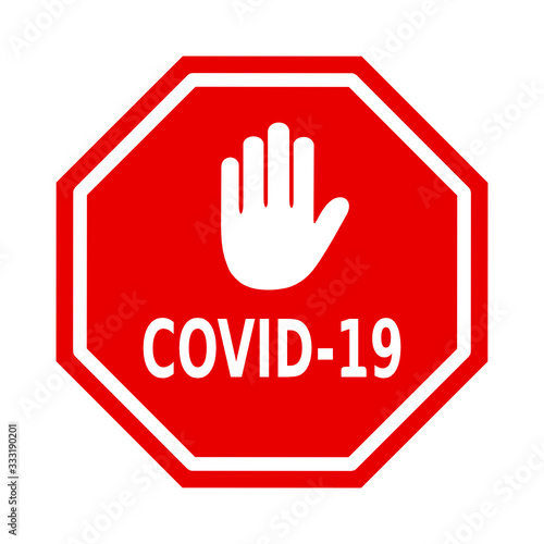 znak stop covid-19