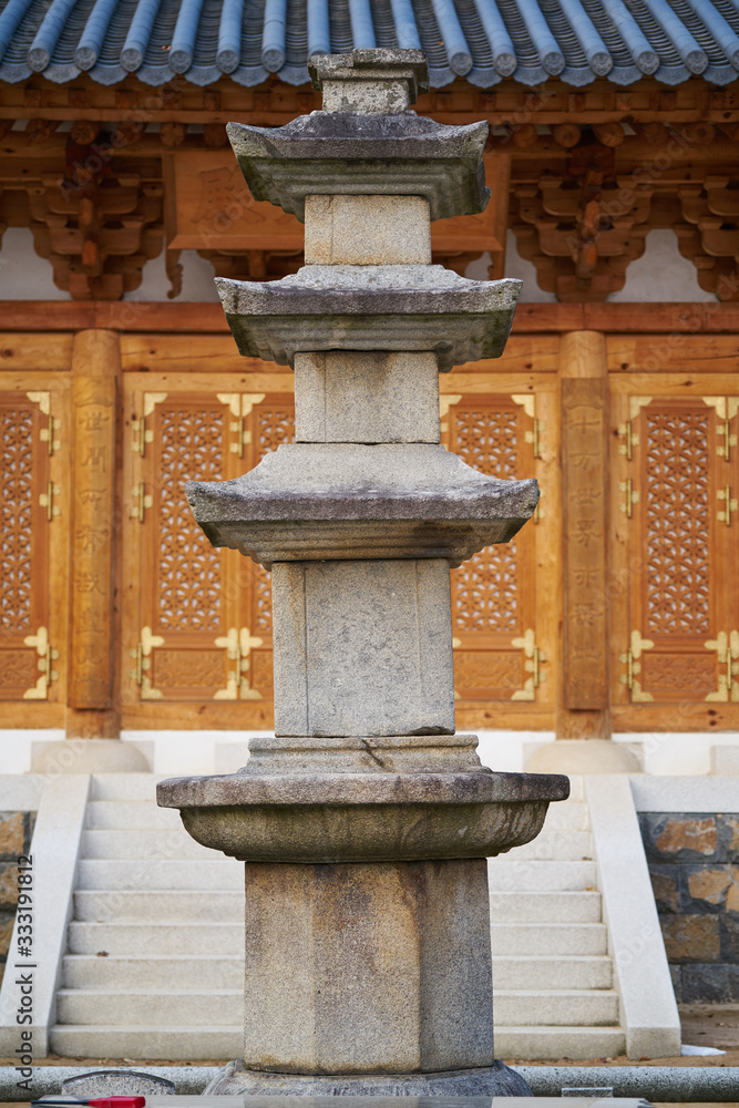 Fototapeta premium Dopiansa Temple in Cheorwon-gun, South Korea. Traditional Korean temple.