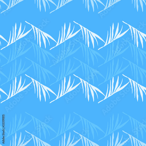 Trendy Tropical Vector Seamless Pattern. Dandelion Banana Leaves Feather Monstera Tropical Seamless Pattern. 