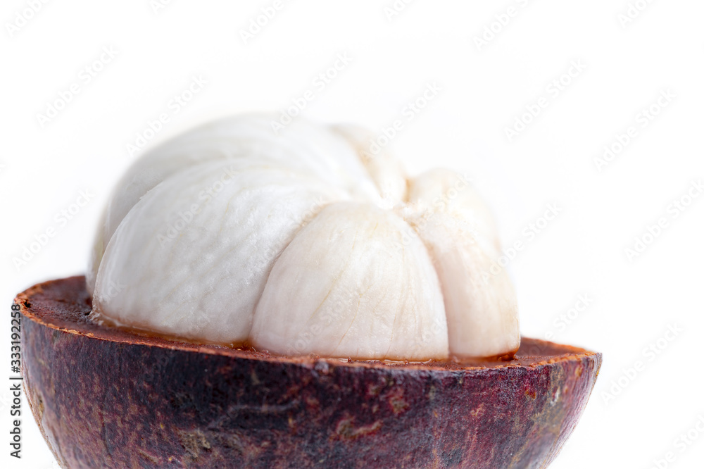Close up mangosteen pulp Close up mangosteen pulp
