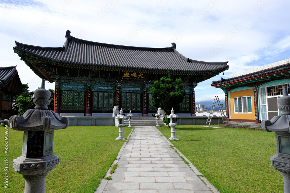 Temple in Jeju Island, South Korea.