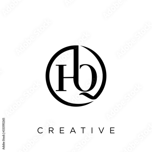 hq logo design vector icon