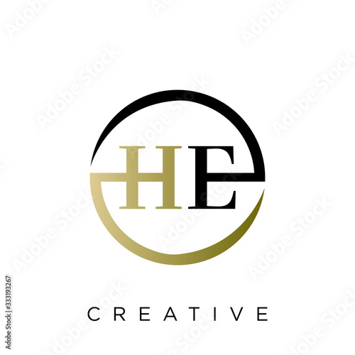 he logo design vector icon