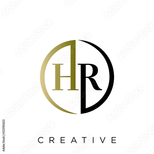 hr logo design vector icon