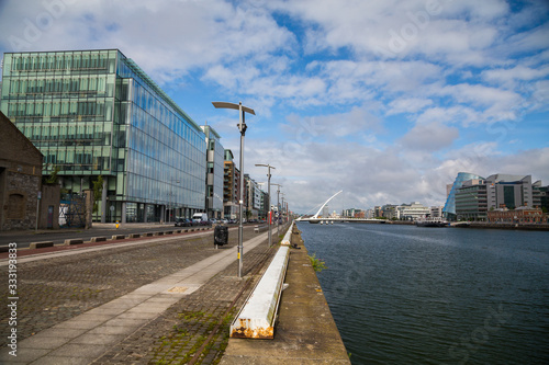 A view along the quays in Dublin City  Ireland