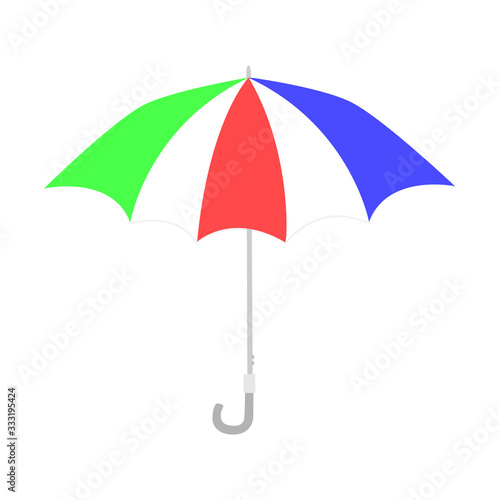 Umbrella icon isolated on white. Stock vector illustration in flat style