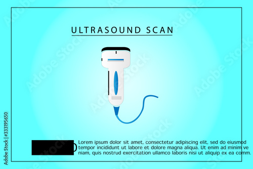Ultrasound or USG probe vector icon