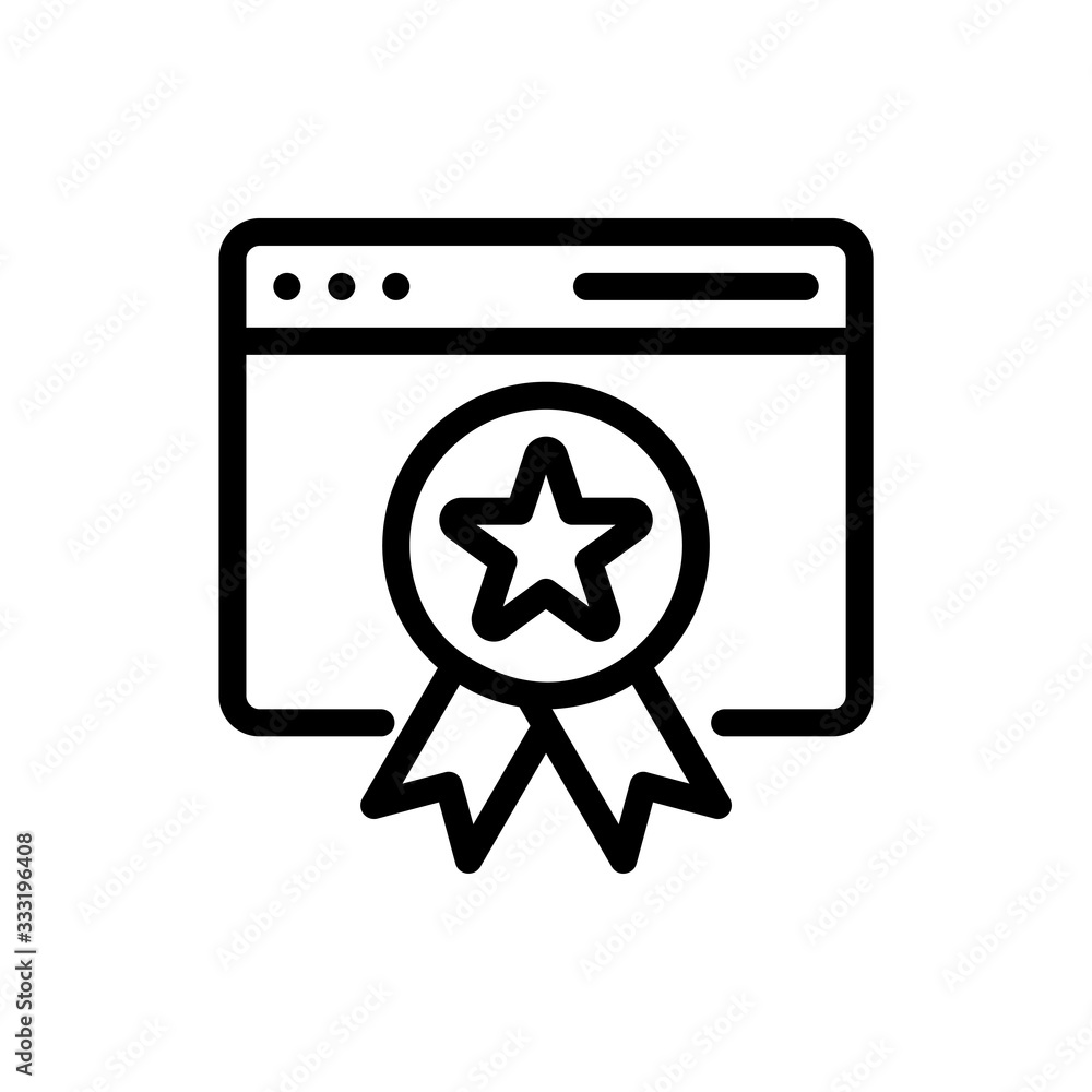 Web Ranking Vector Line Icon Illustration Web Ranking Vector Line Icon Illustration