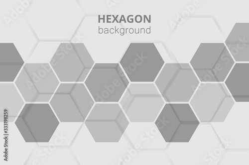 Hi-tech abstract background with honeycomb elements. Hexagonal background for digital technology, medicine, science, research and healthcare. 