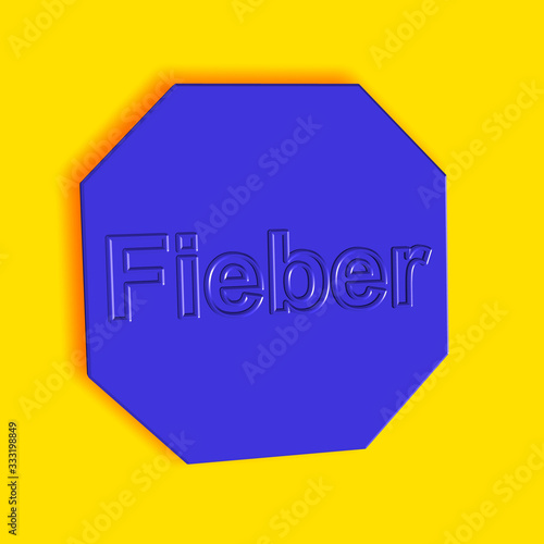 Fieber - Wort bzw. Text als 3D Illustration, 3D Rendering