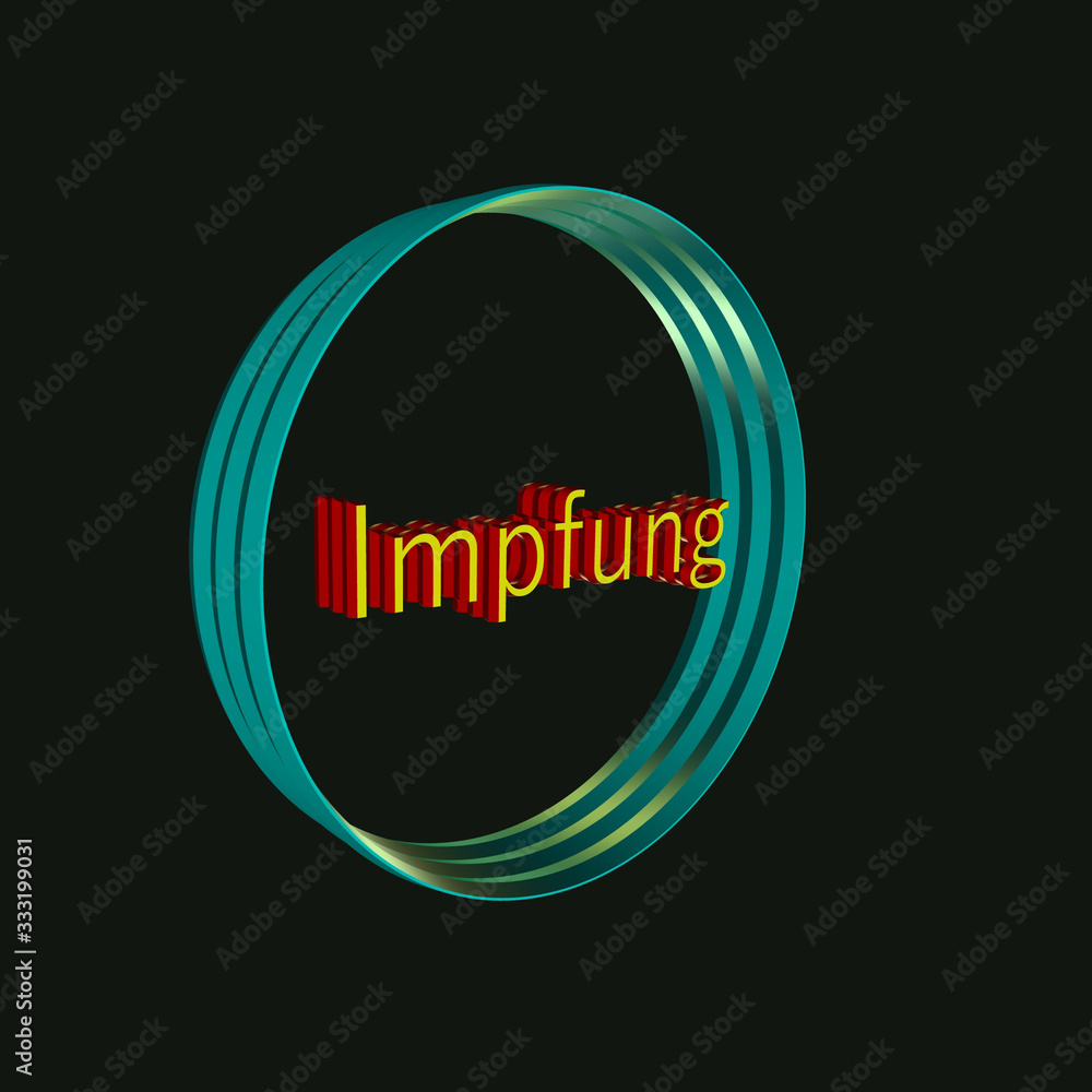 Impfung - Wort bzw. Text als 3D Illustration, 3D Rendering Impfung - Wort bzw. Text als 3D Illustration, 3D Rendering
