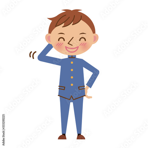 照れる学生服姿の男子中学生 高校生stock Vector Adobe Stock 照れる学生服姿の男子中学生 高校生stock Vector Adobe Stock