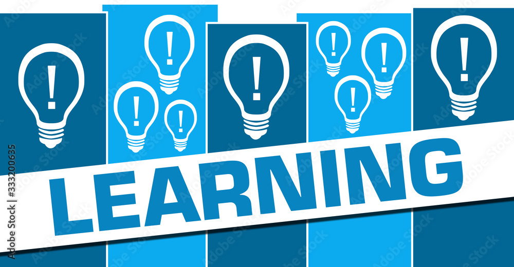 Learning Blue Vertical Boxes Bulbs Learning Blue Vertical Boxes Bulbs