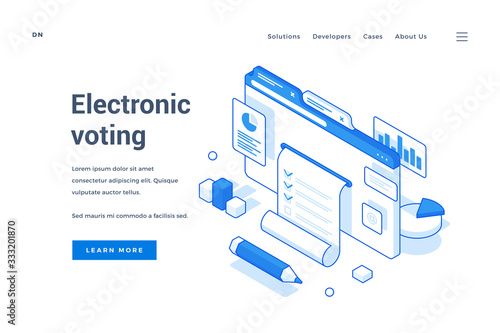 Web banner for convenient electronic voting service