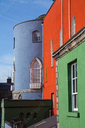 Photography Colourful buildings in Dublin Castle, Ireland