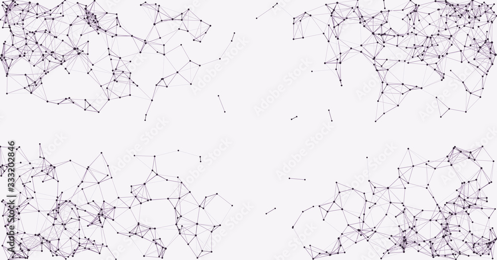 Procedural Network Mesh Art background illustration