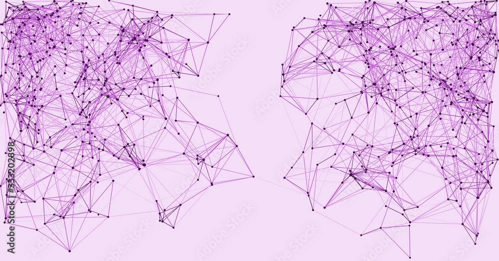 Obraz premium Procedural Network Mesh Art background illustration
