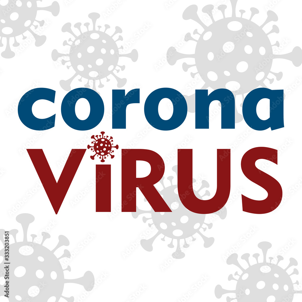 Virus Corona vectors. Corona Virus in Wuhan. Blue Background. Vector Illustration.