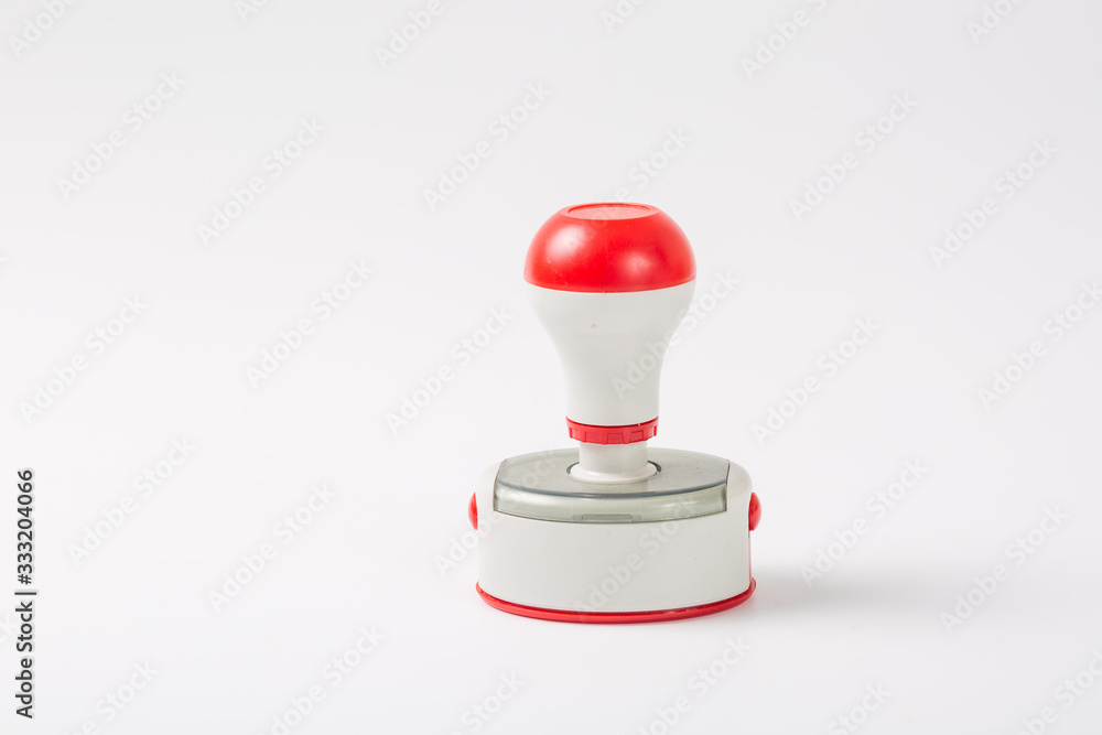 Red seal on white background Red seal on white background