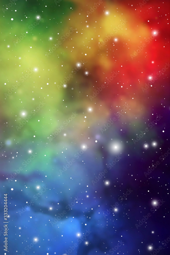 Obraz premium Astrology Mystic Galaxy Background. Outer Space. Vector Digital Colorful Illustration of Universe.