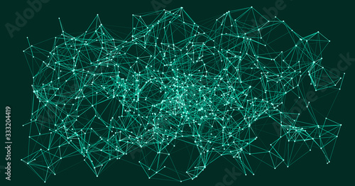 Procedural Network Mesh Art background illustration