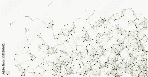Procedural Network Mesh Art background illustration