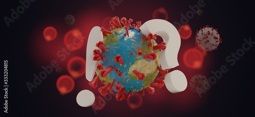 Coronavirus exclamation mar...