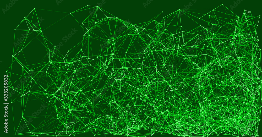 Fototapeta premium Procedural Network Mesh Art background illustration