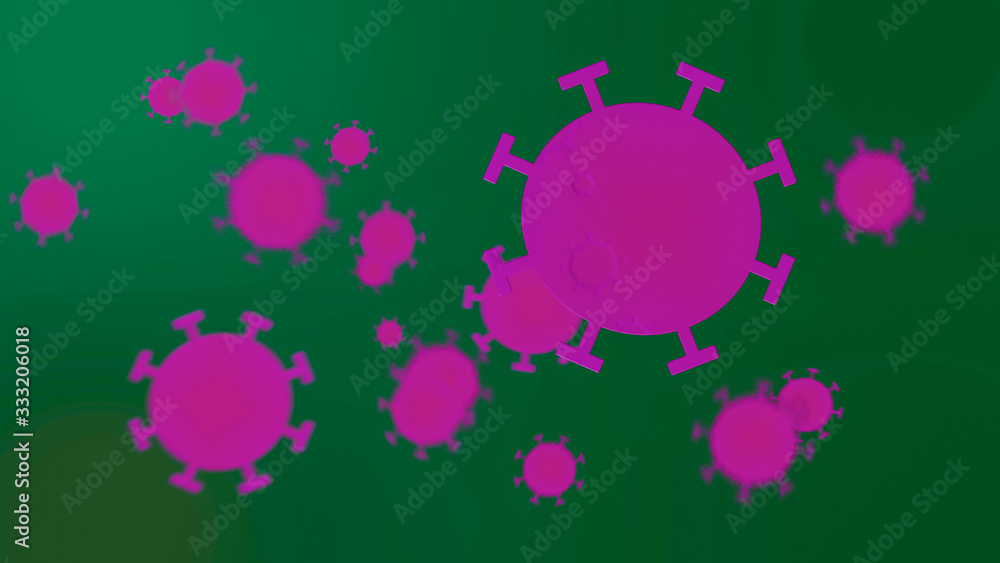 Group of Novel Coronavirus cells illustration Group of Novel Coronavirus cells illustration