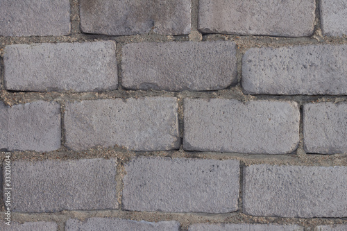 Texture of gray cinder block wall. Surface, material for design.
