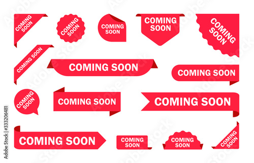 Coming soon. A set of banners coming soon. Vector