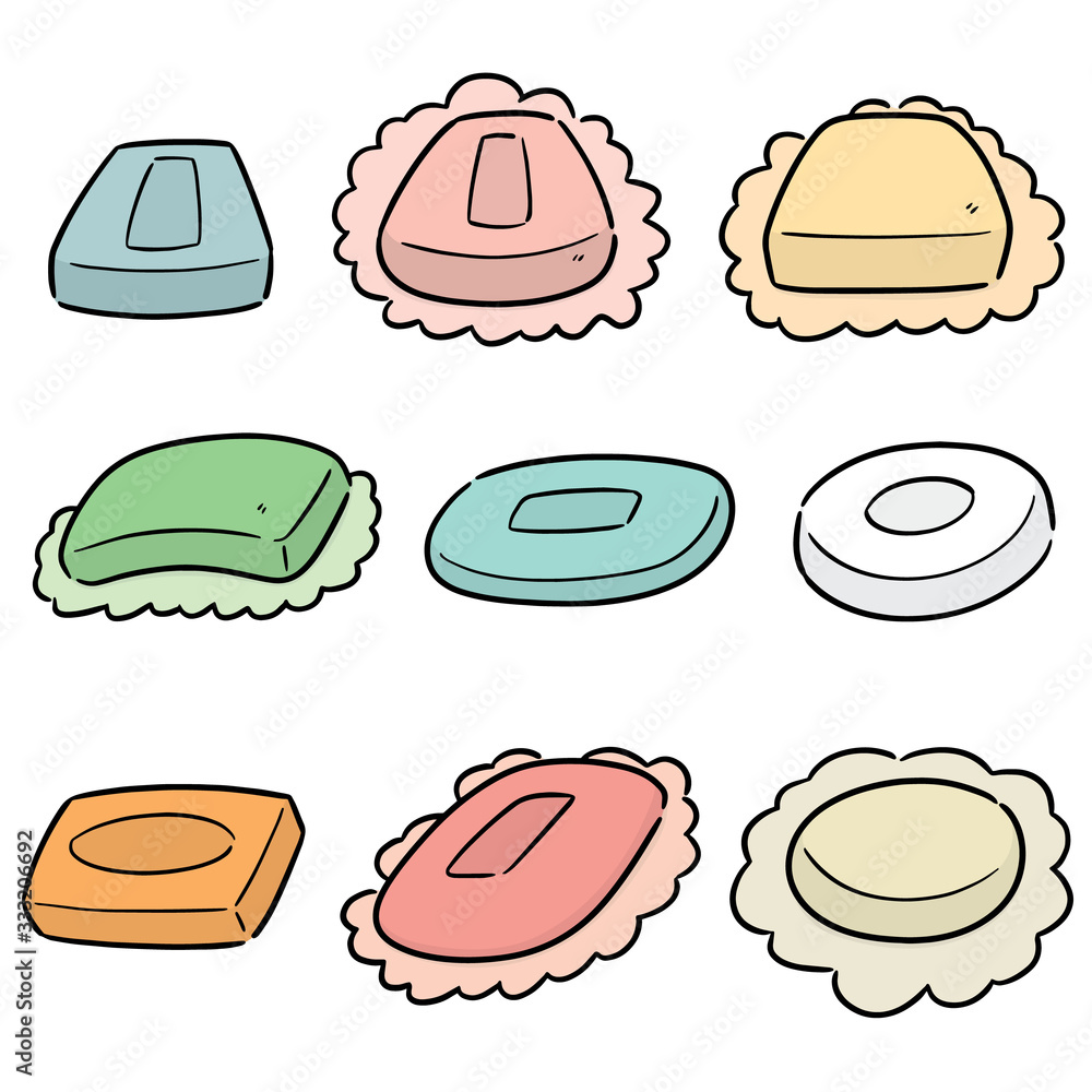 vector set of soap vector set of soap