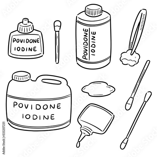 vector set of wound dressing set