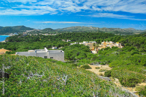 view over the village of Cala Rajada, Mallorca, Spain