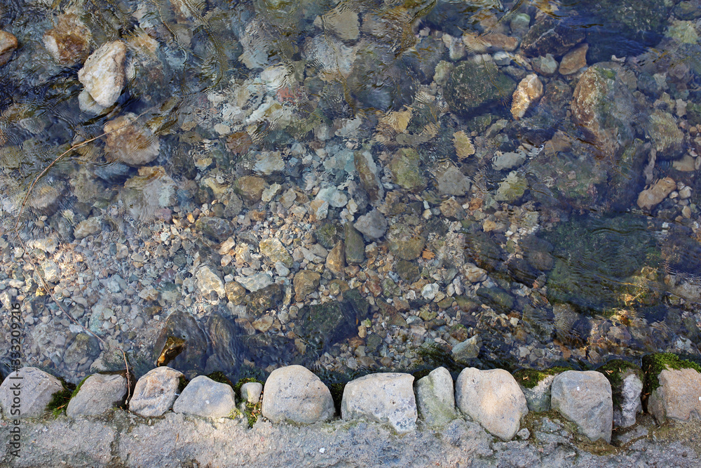 Fototapeta premium Stones in water. Natural background.