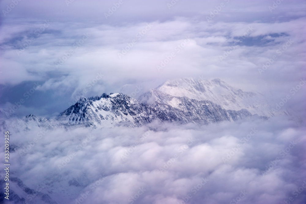 aerial view of Himalaya mountain