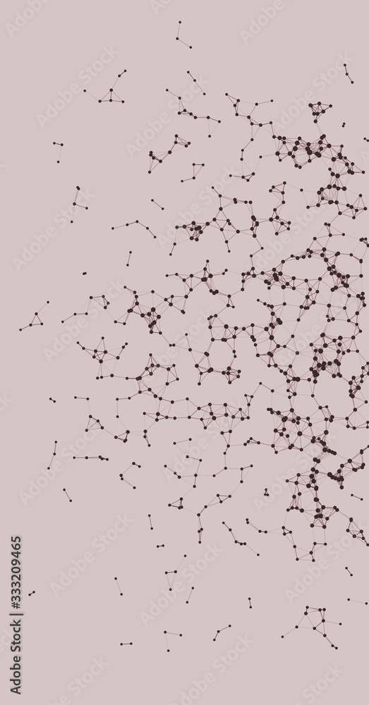 Fototapeta premium Procedural Network Mesh Art background illustration