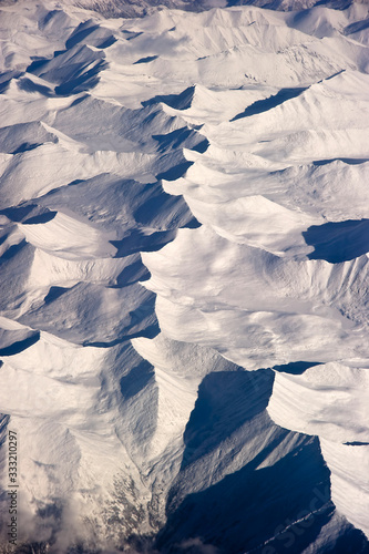 Fototapeta Naklejka Na Ścianę i Meble -  Aerial Himalaya mountain in Tibet China