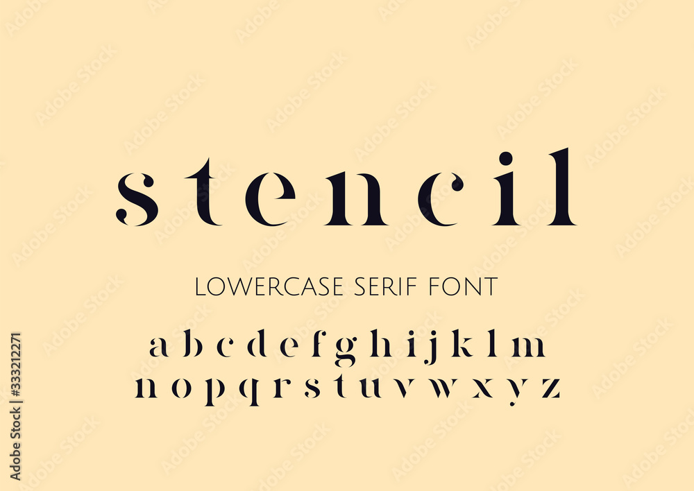 Alphabet / Lowercase tramline Sans Serif Font Letter Stamp