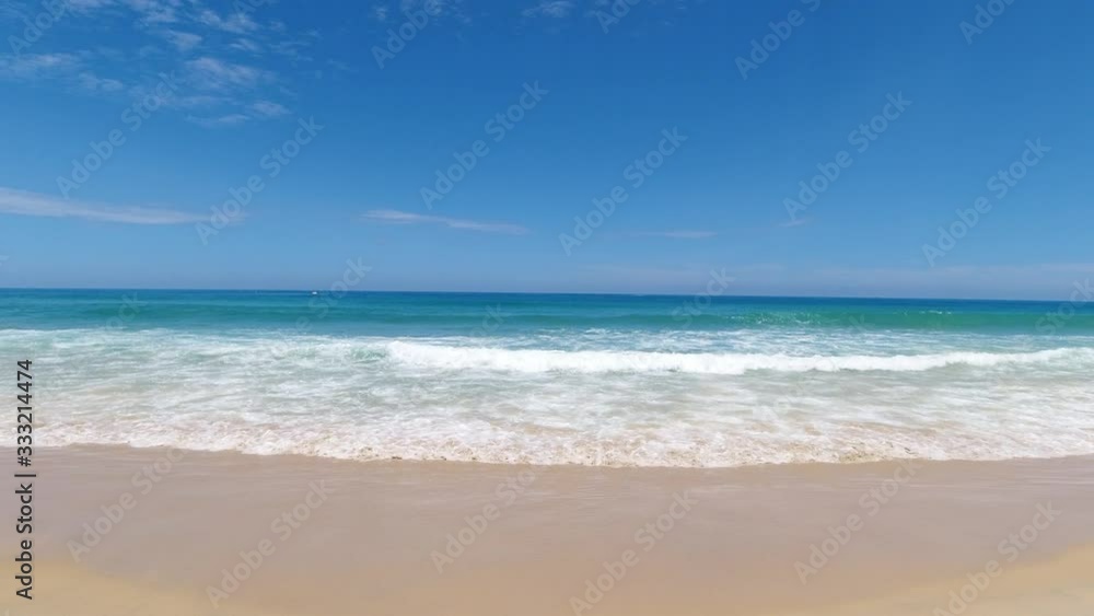 Phuket beach sea, View of beach sea on sun light in the summer. At Karon Beach, Phuket, Thailand. 4K UHD, Video Clip. Phuket beach sea, View of beach sea on sun light in the summer. At Karon Beach, Phuket, Thailand. 4K UHD, Video Clip.