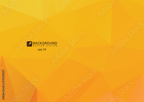 Yellow abstract geometric rumpled triangular low poly style vector illustration graphic background