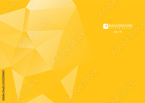 Yellow abstract geometric rumpled triangular low poly style vector illustration graphic background