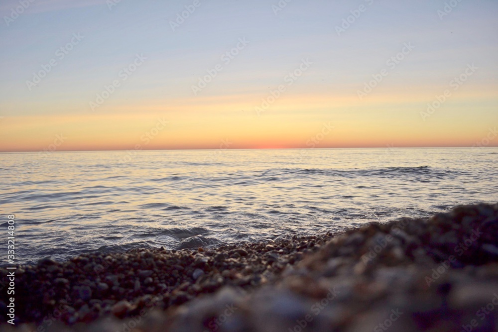 sunset on the beach